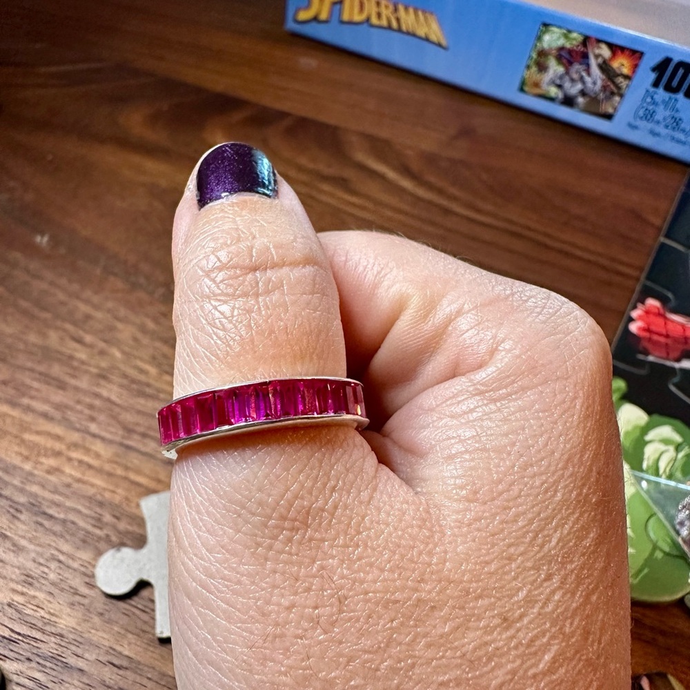 4.50ct Garnet Eternity Ring Size 9